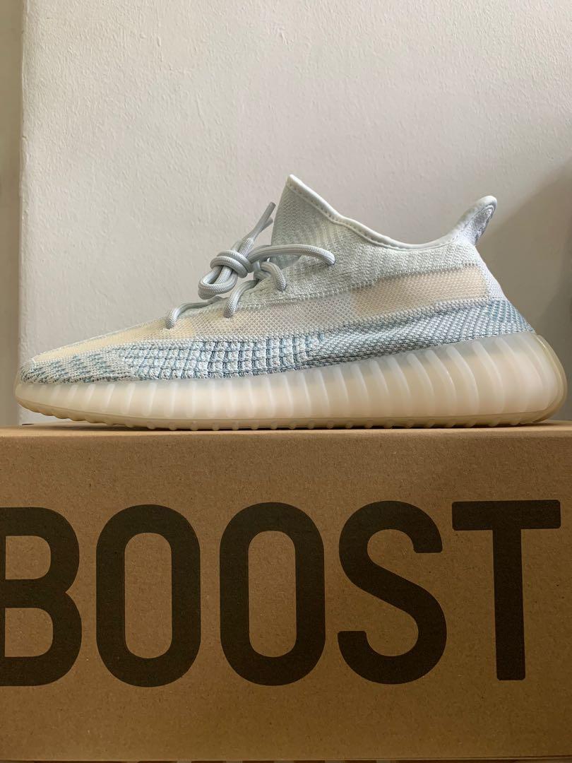 Yeezy 350 V2 Cloud White Non Reflective Us 9 5 Men S Fashion Footwear Sneakers On Carousell