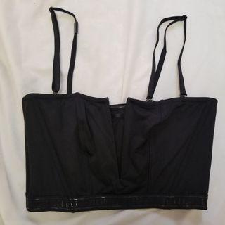 Victoria Secret black plunge bustier xs (32b)