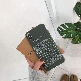Things To Do Soft Matte Case iPhone XS / X