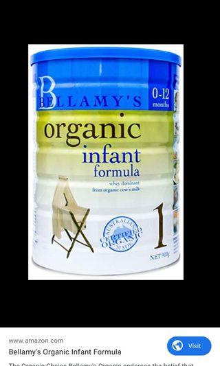 Bellamys infant formula susu sufor