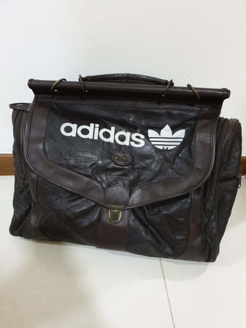 Adidas Vintage Leather Sling Bag, Luxury, Bags & Wallets on Carousell
