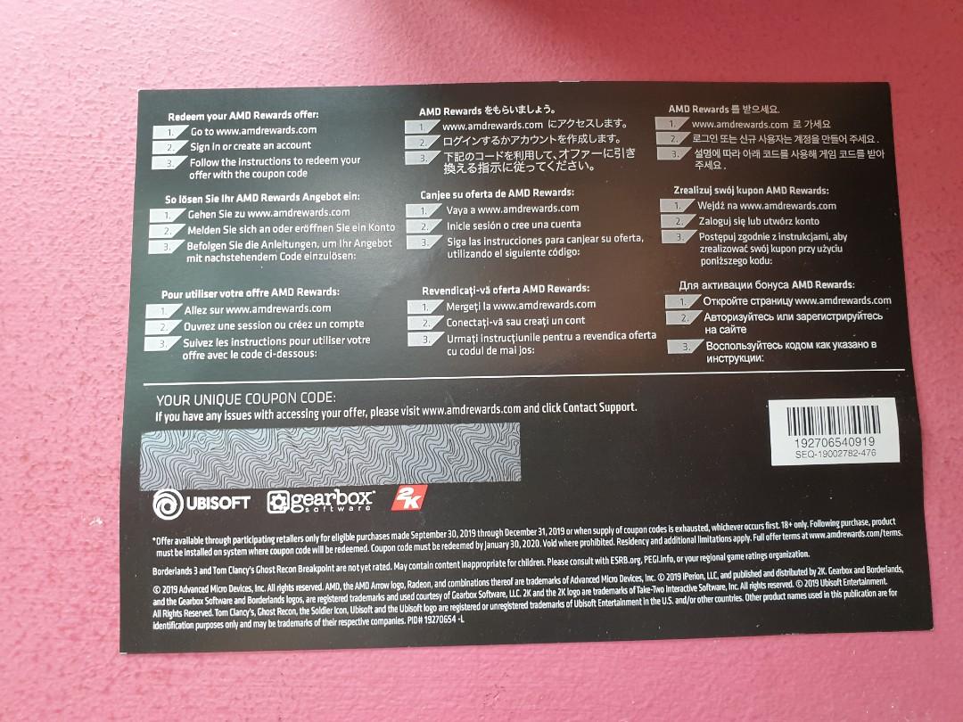 Pc Game Product Code AMD product game code, Video Gaming, Gaming Accessories, Game Gift ...
