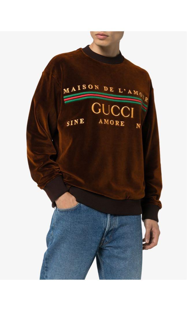 gucci velvet hoodie