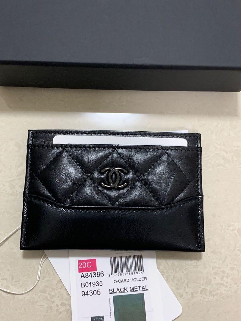 Chanel so black card holder store