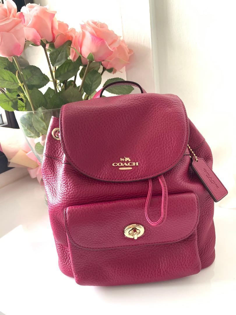coach pink mini backpack