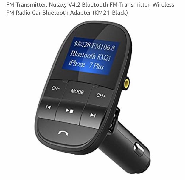 FM Transmitter, Nulaxy V4.2 Bluetooth FM Transmitter, Wireless FM Radio
