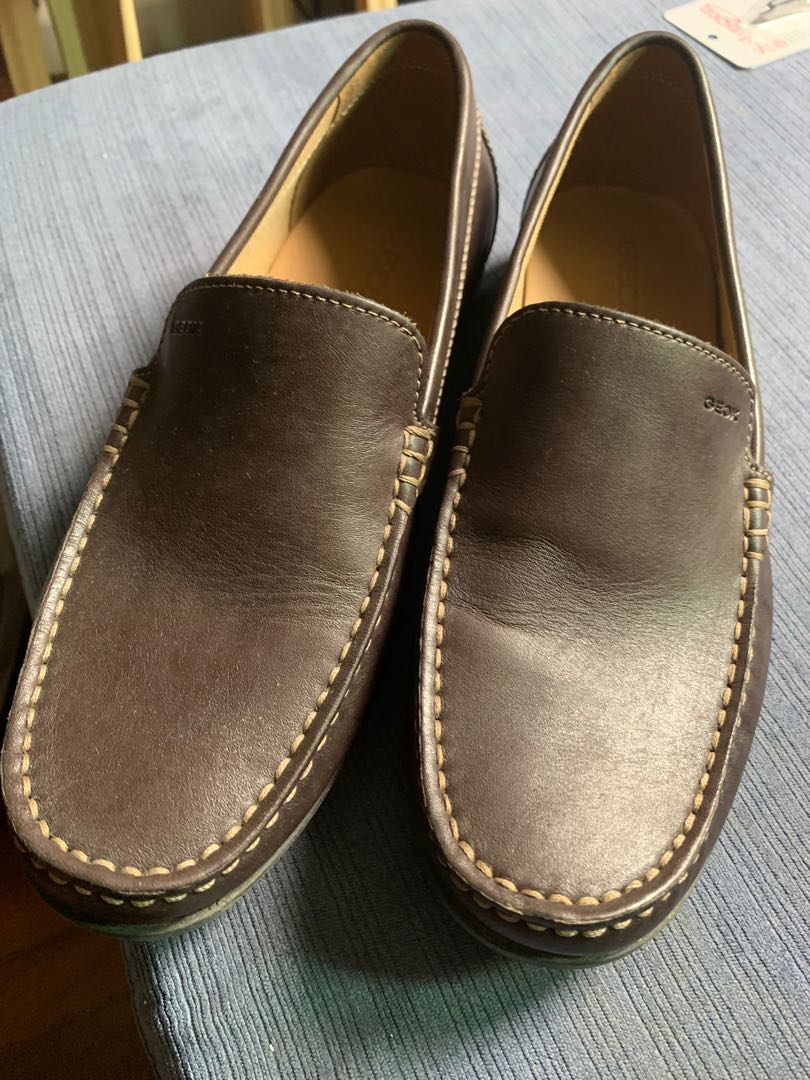 brown leather driving slip on, Men's Fashion, Footwear, Dress Shoes on Carousell