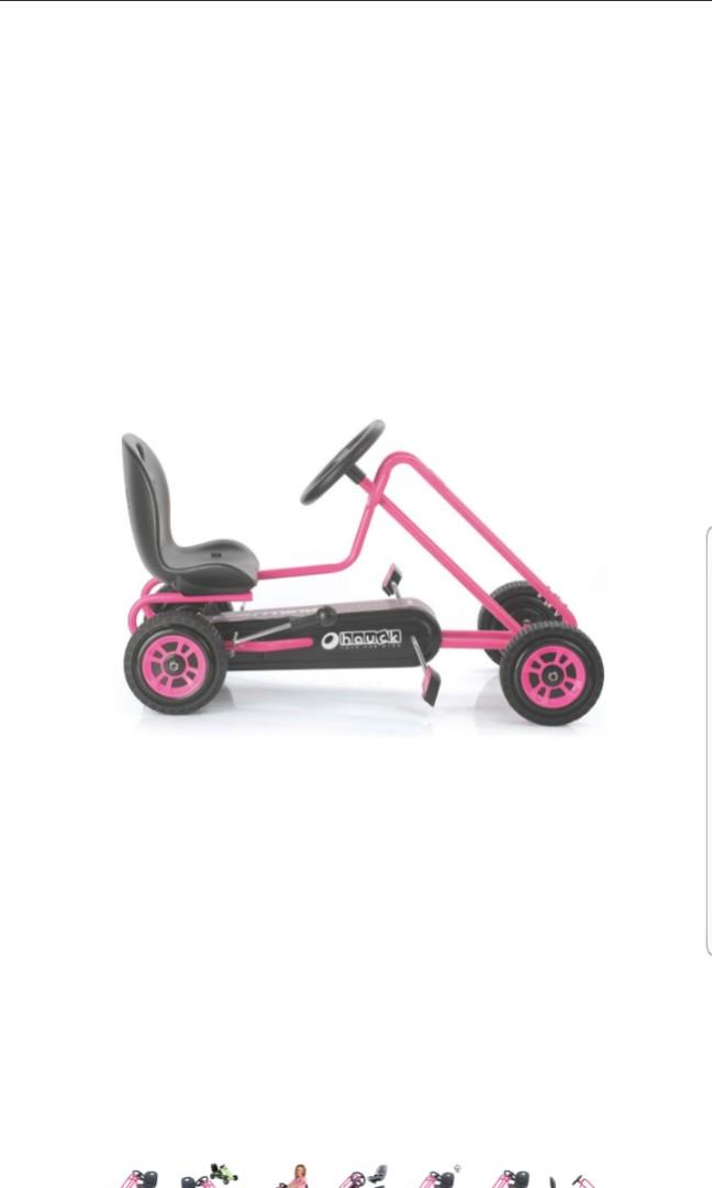 hauck lightning pedal go kart pink