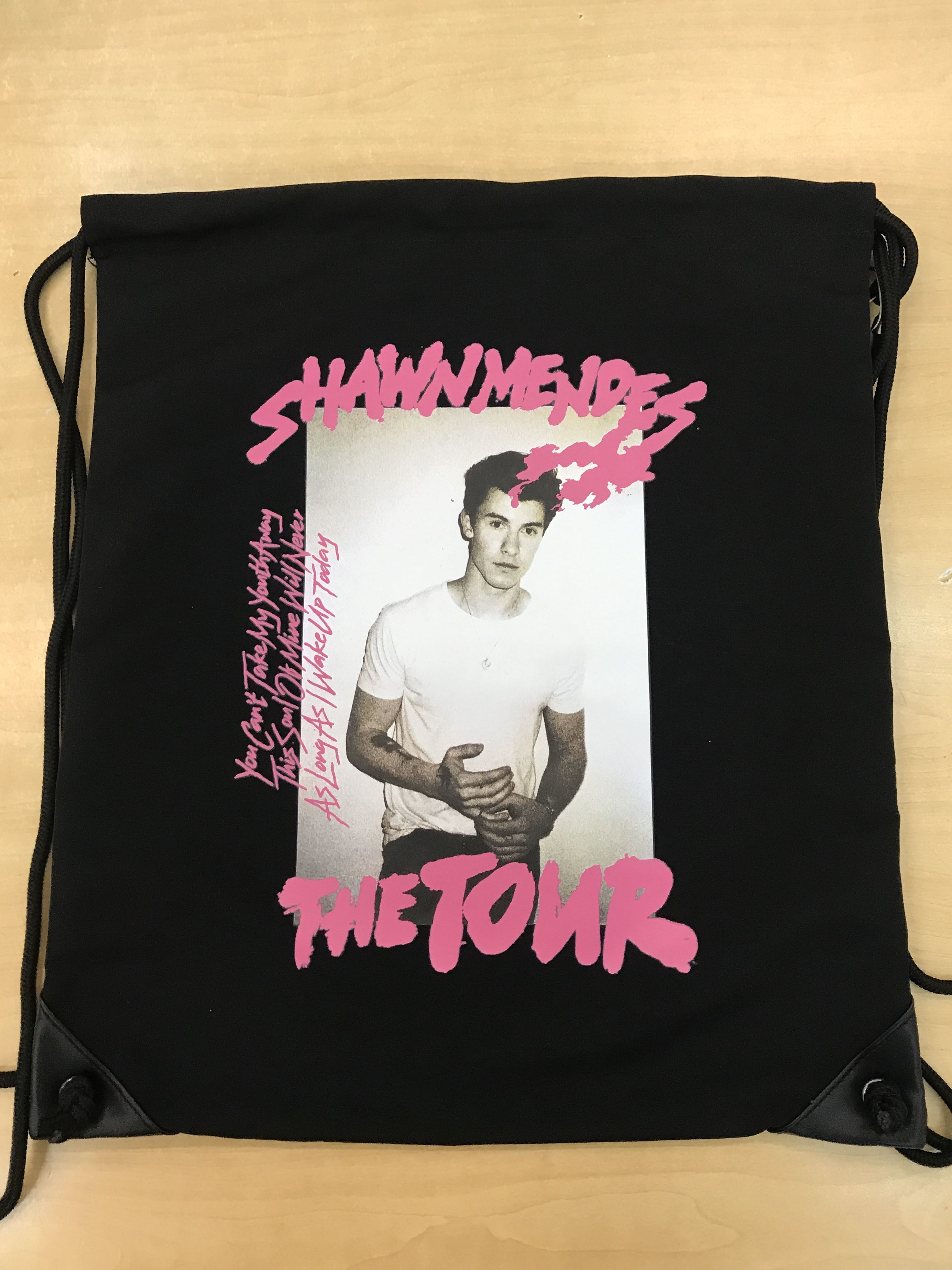 Shawn mendes 2025 drawstring bag