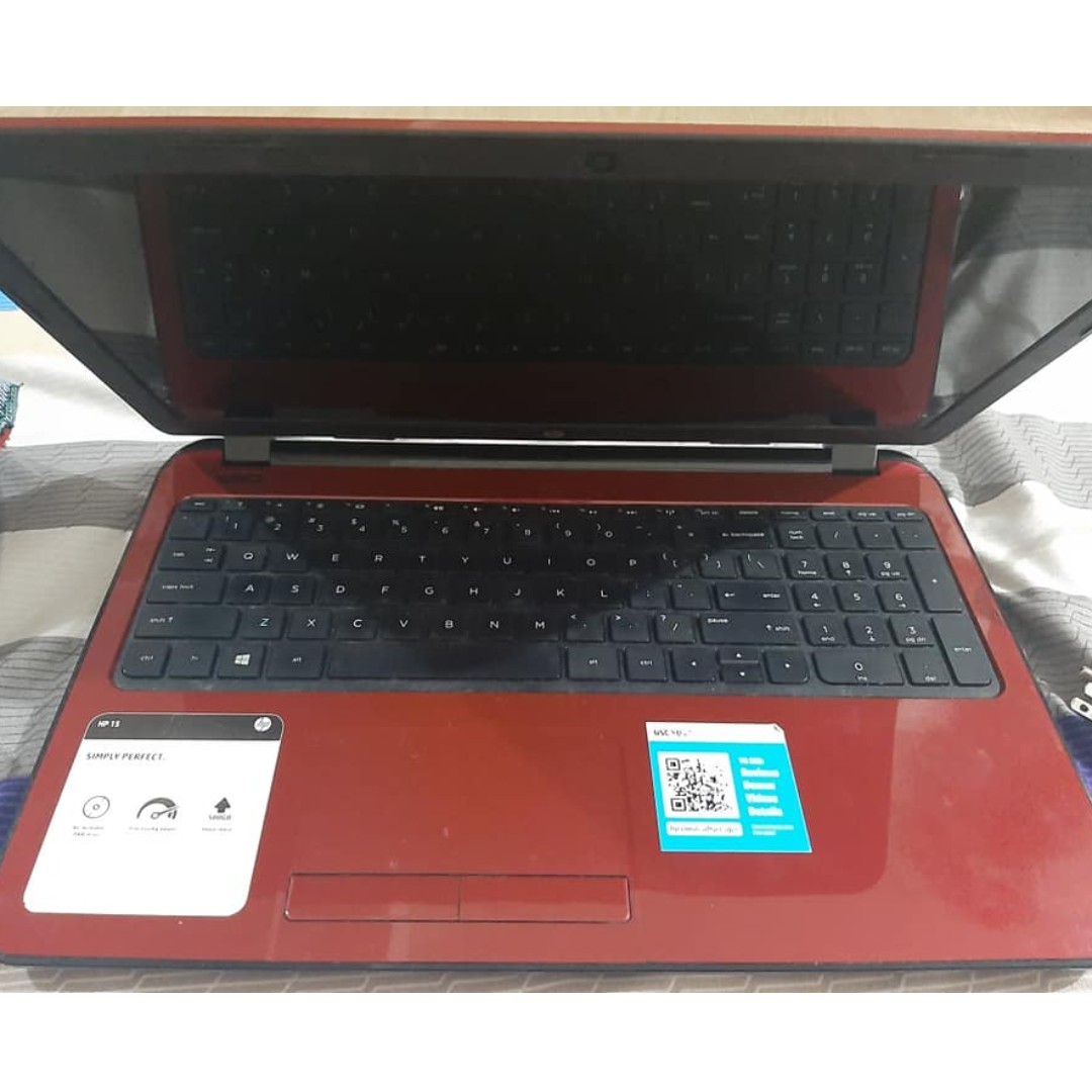 HP Flyer Red 15.6 15-f272wm Laptop PC with Intel Pentium N3540 Processor,  4GB Memory, 500GB Hard Drive and Windows 10 Home