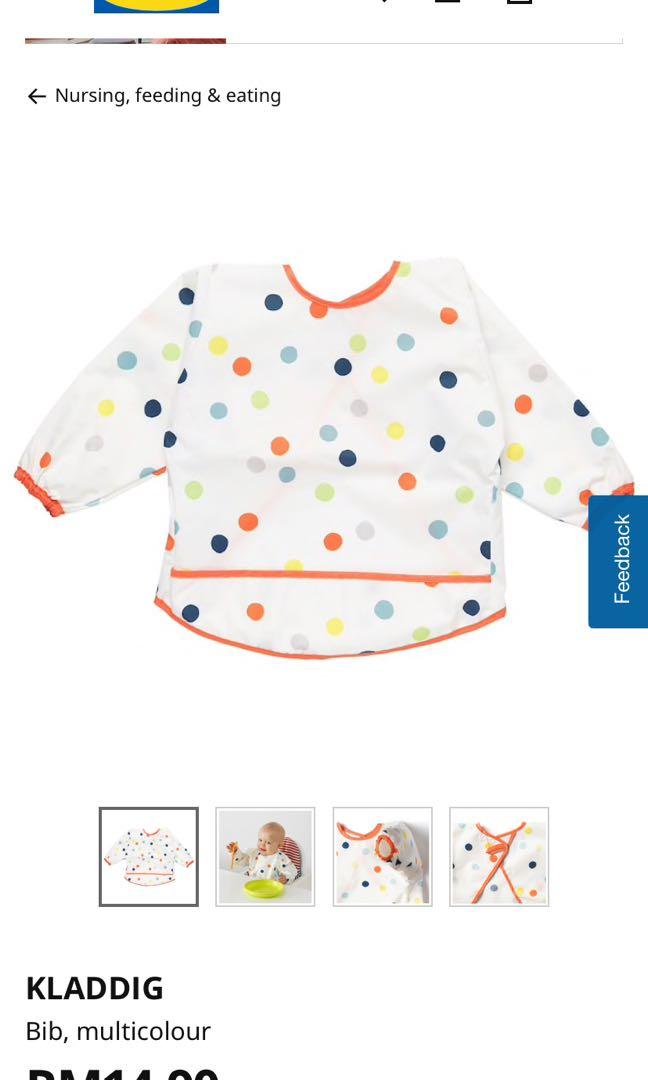ikea baby bib with sleeves