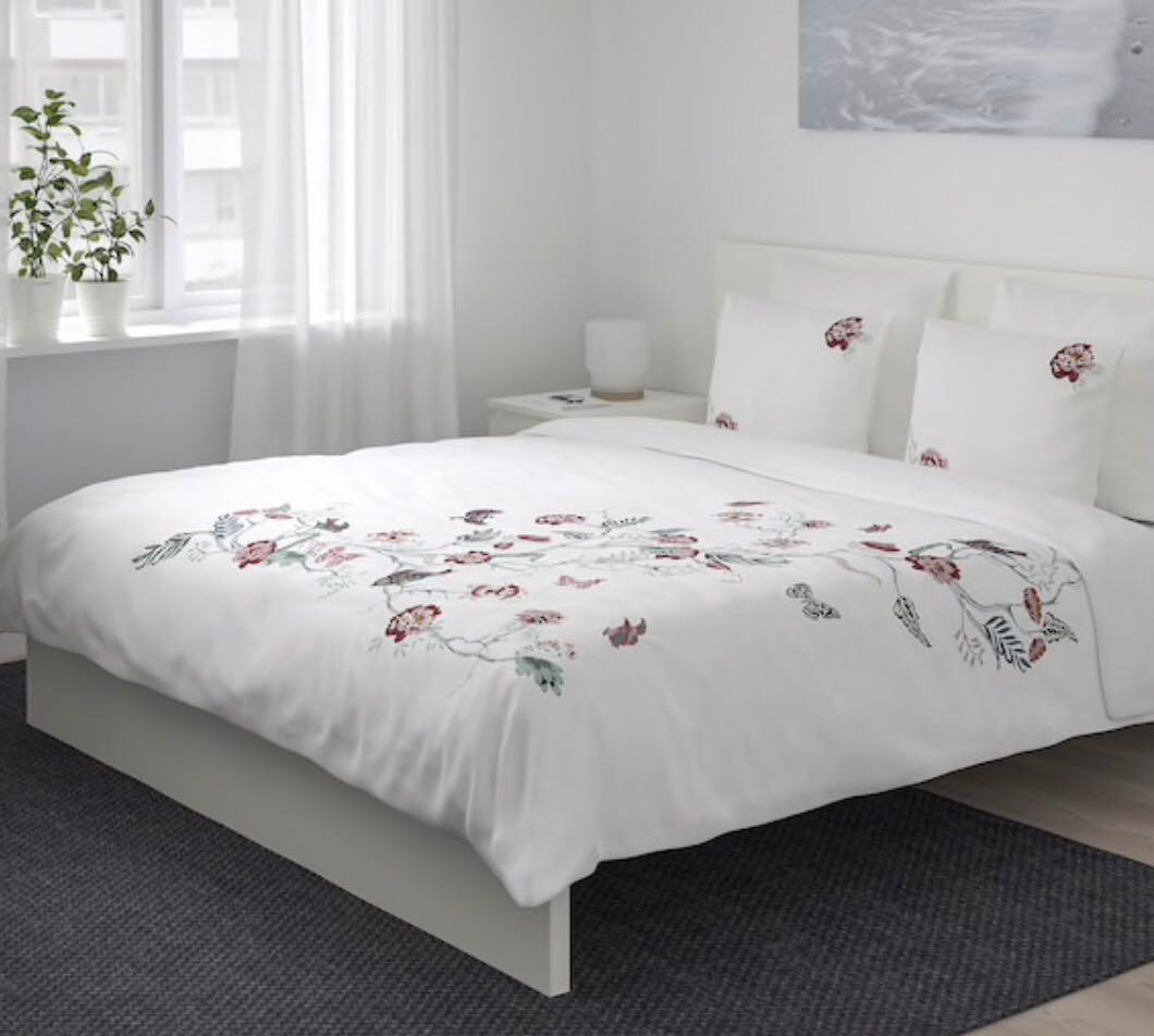 Ikea Jattelilja Quilt Cover Queen, Furniture & Home Living, Home Decor