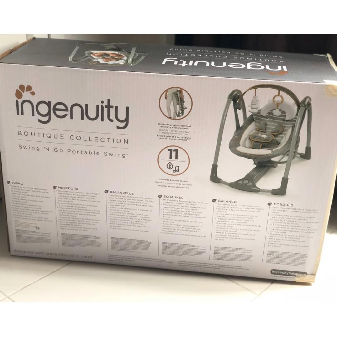 Ingenuity Boutique Collection Swing N Go Portable Swing Bella Teddy Babies Kids Toys Walkers On Carousell