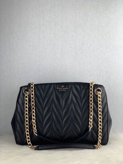 Kate Spade Briar Lane Quilted Medium Convertible Shoulder Bag in Black
