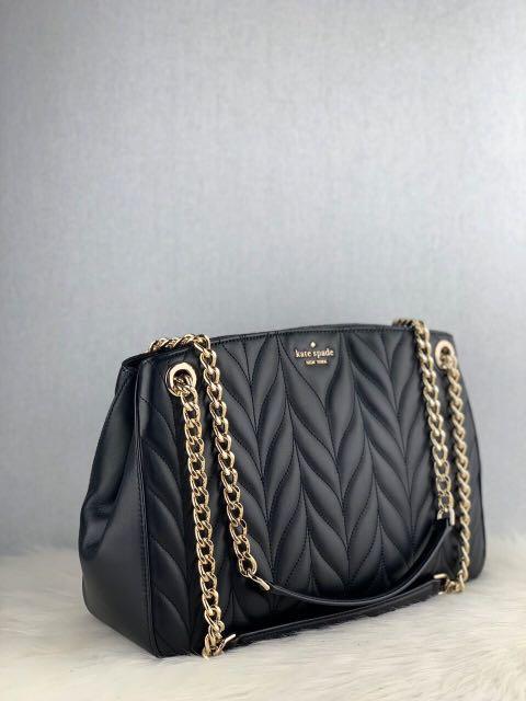Kate Spade Briar Lane Quilted Medium Convertible Shoulder Bag in Black