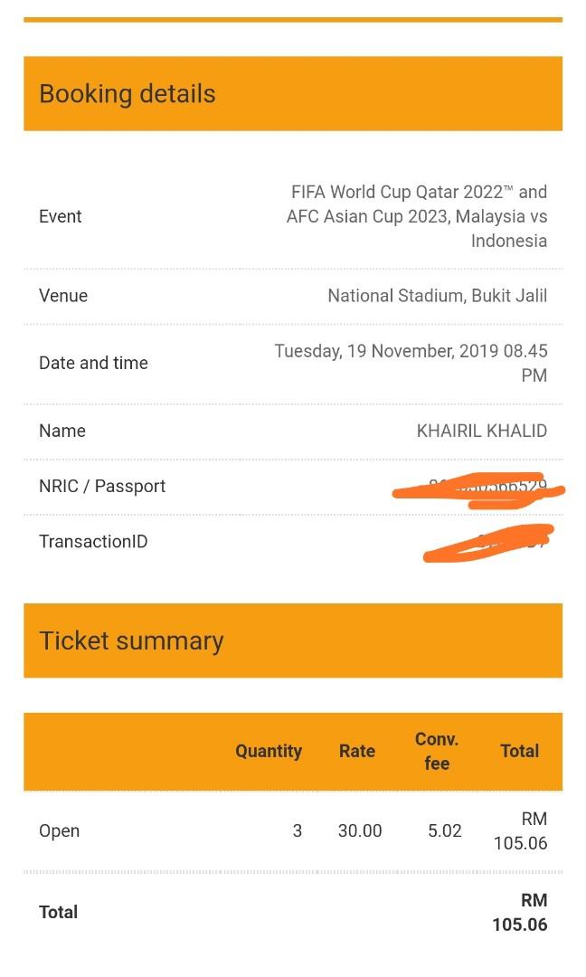 Ticket online bola malaysia