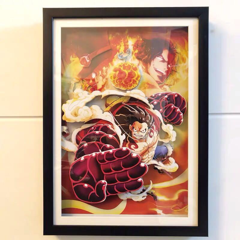 One Piece Luffy Gear 4 Art Frame Design Craft Art Prints On