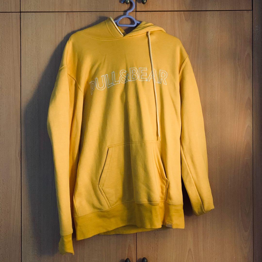 Pull and bear hoodie yellow hotsell
