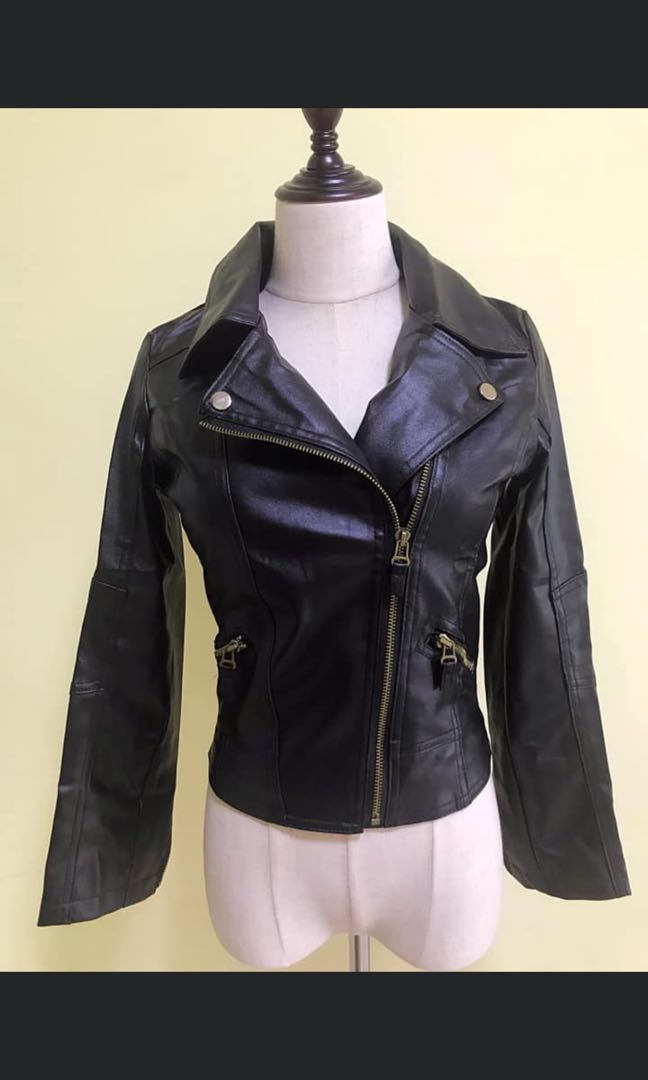 Pvc leather jacket sale
