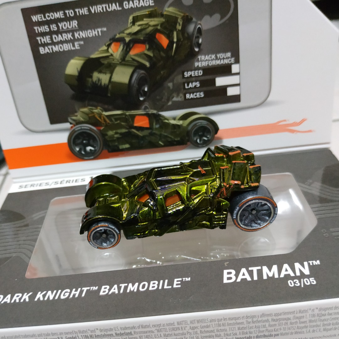 rare Mattel Hot Wheels black dc comics batman bat mobile  hw collectors
