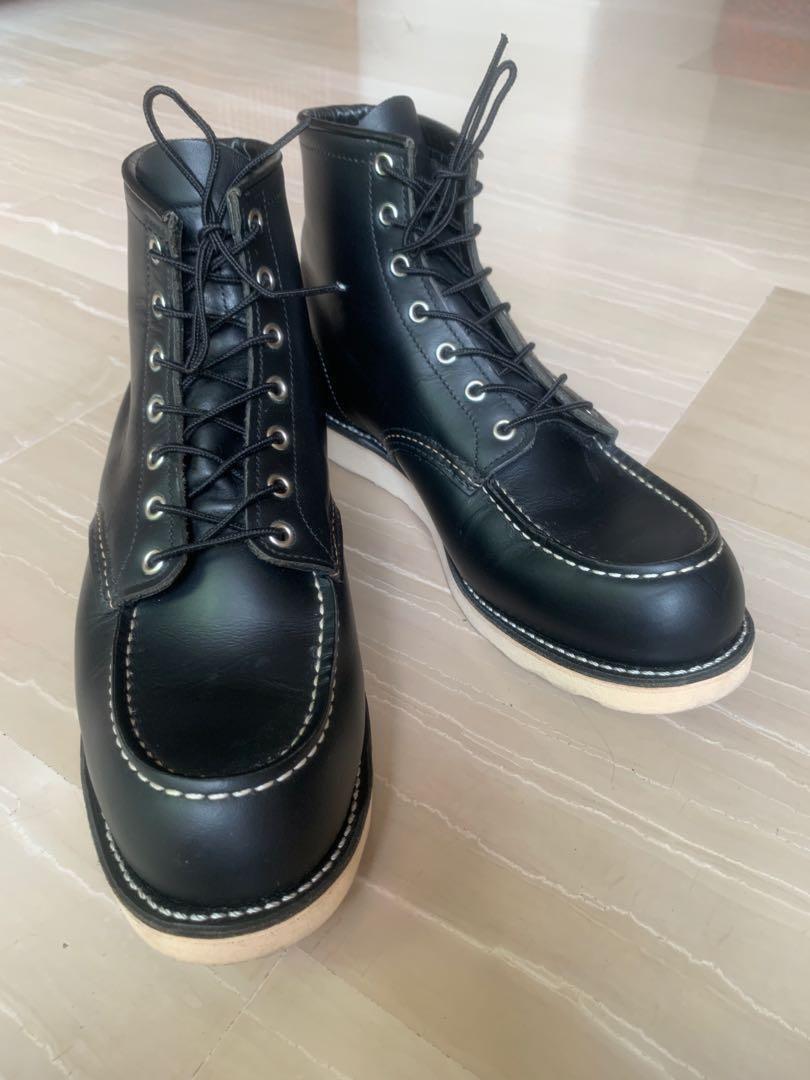 Red Wing 8130 Moc Toe Black, Men's Fashion, Footwear, Boots on Carousell