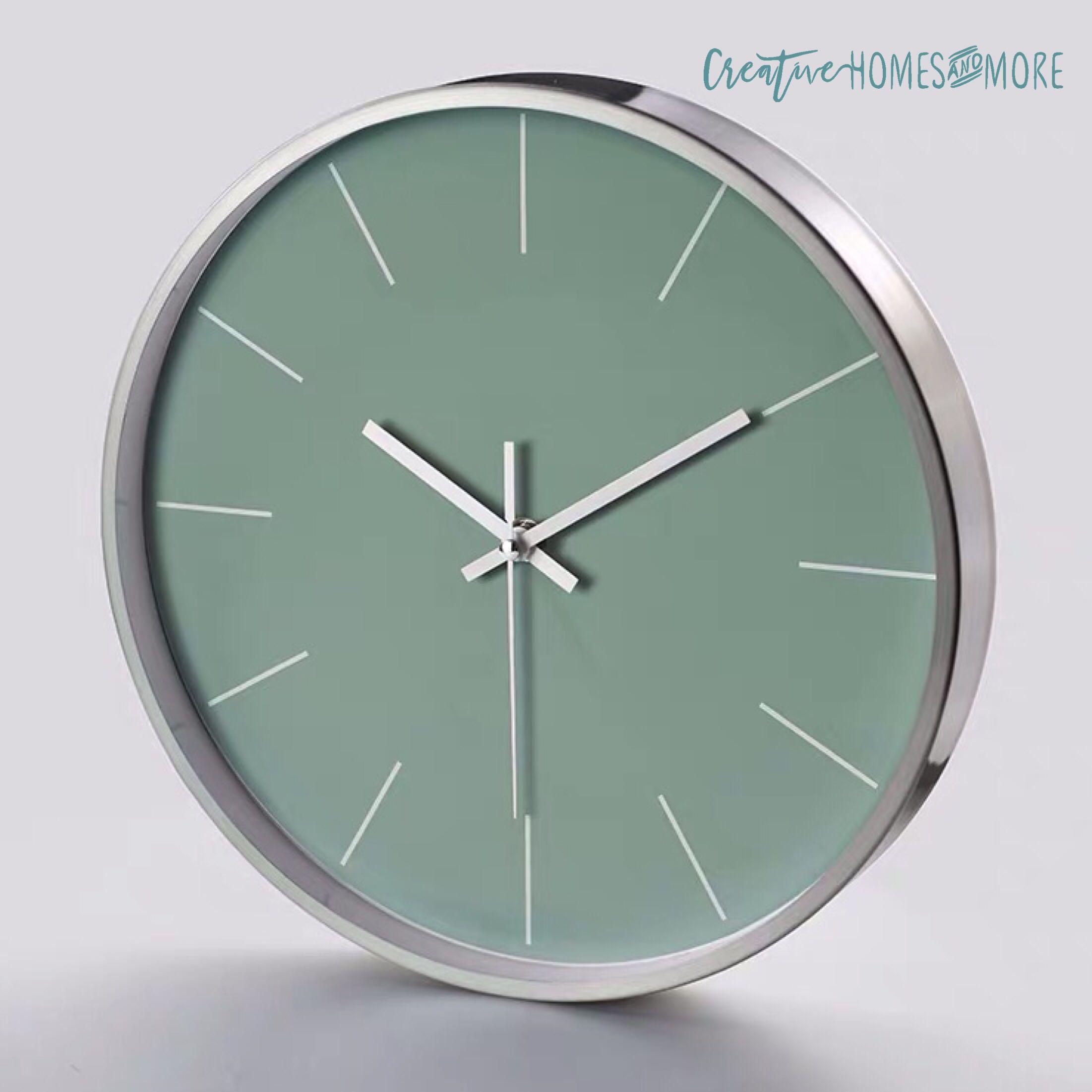 Sleek Chic Sea Green Minimalist 12 Wall Clock Furniture Home Decor Others On Carousell