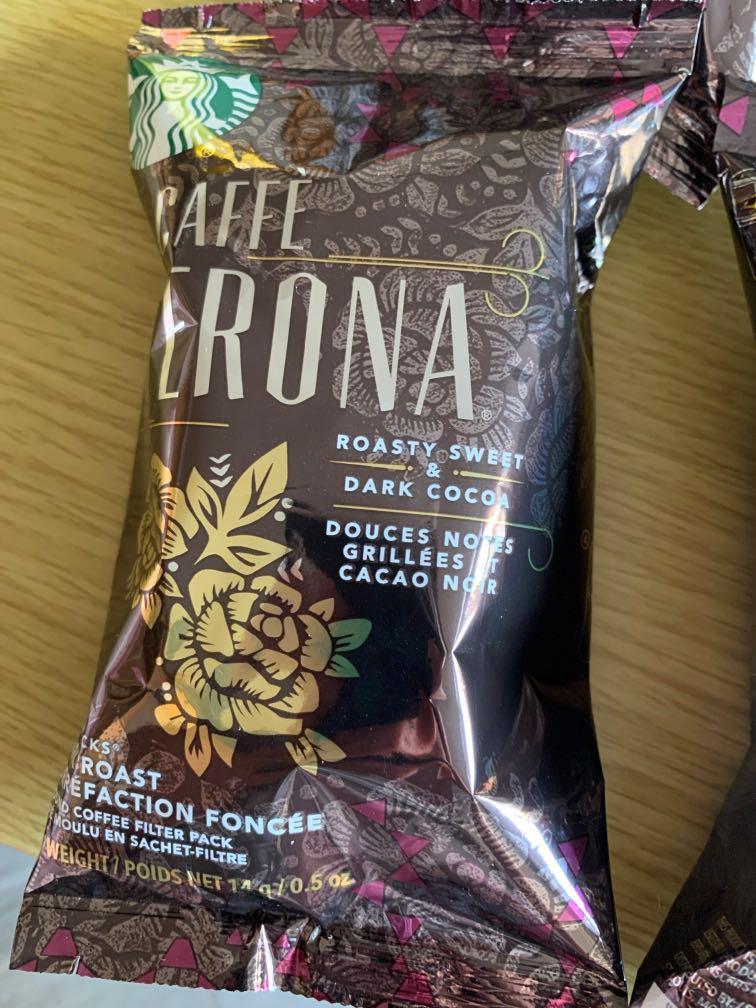 Starbucks Ground coffee filter pack, 嘢食 & 嘢飲, 飲料 Carousell