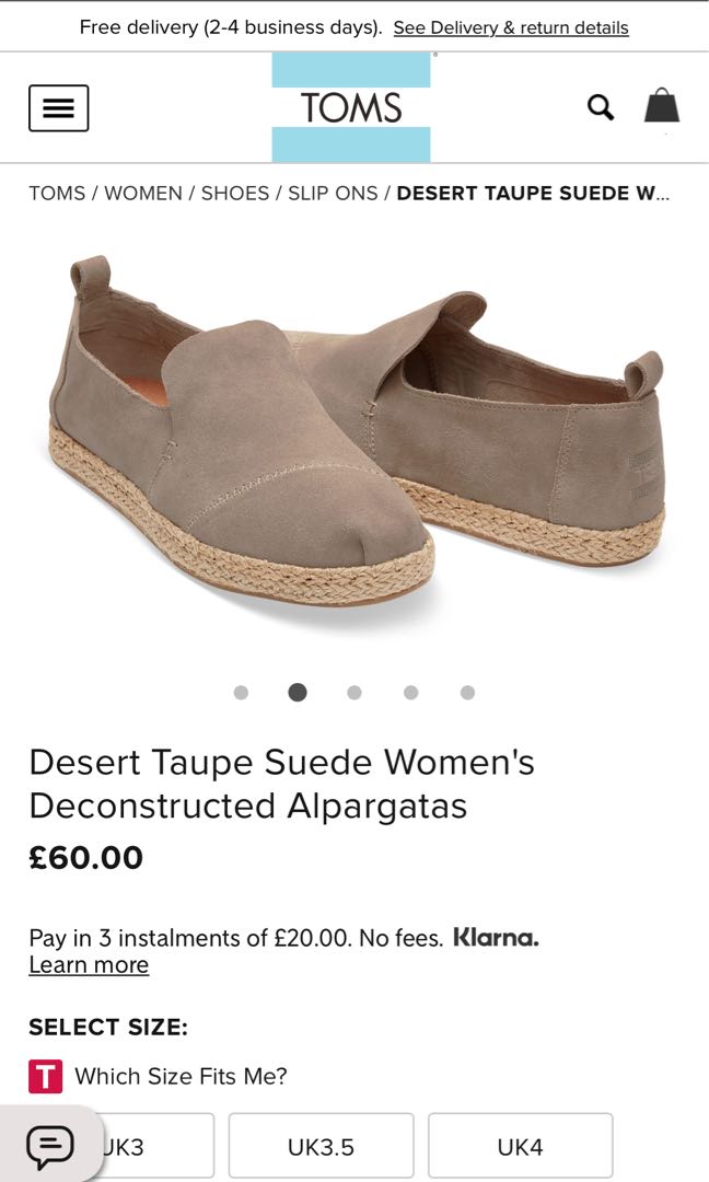 toms desert taupe suede