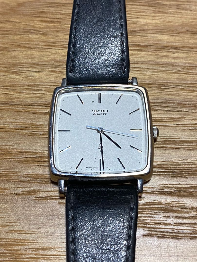 SEIKO QUARTZ スクエア型メンズクオーツ時計 7830-5140 SEIKO QUARTZ