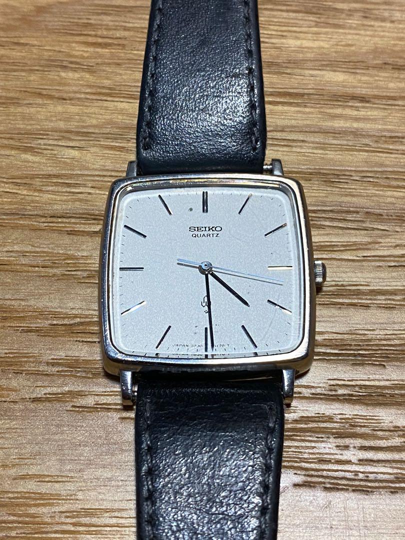 SEIKO QUARTZ スクエア型メンズクオーツ時計 7830-5140 SEIKO QUARTZ スクエア型メンズクオーツ時計 7830-5140