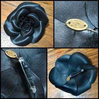 Chanel Brooch Pin Camellia Flower in Black