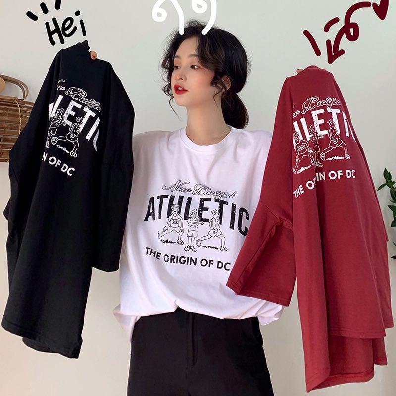 black red white graphic tee