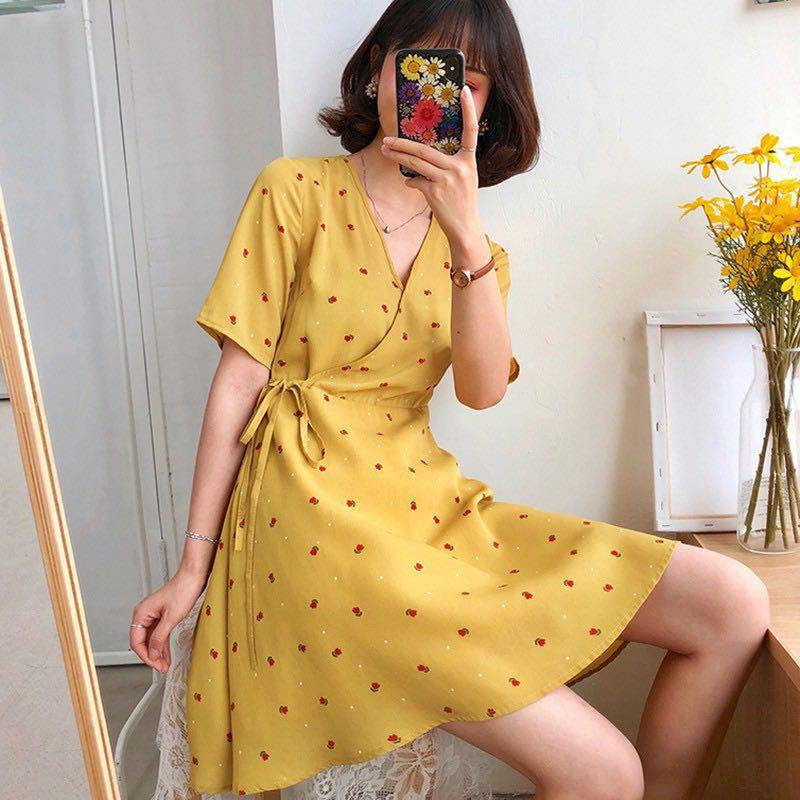 Mustard yellow sun sales dress