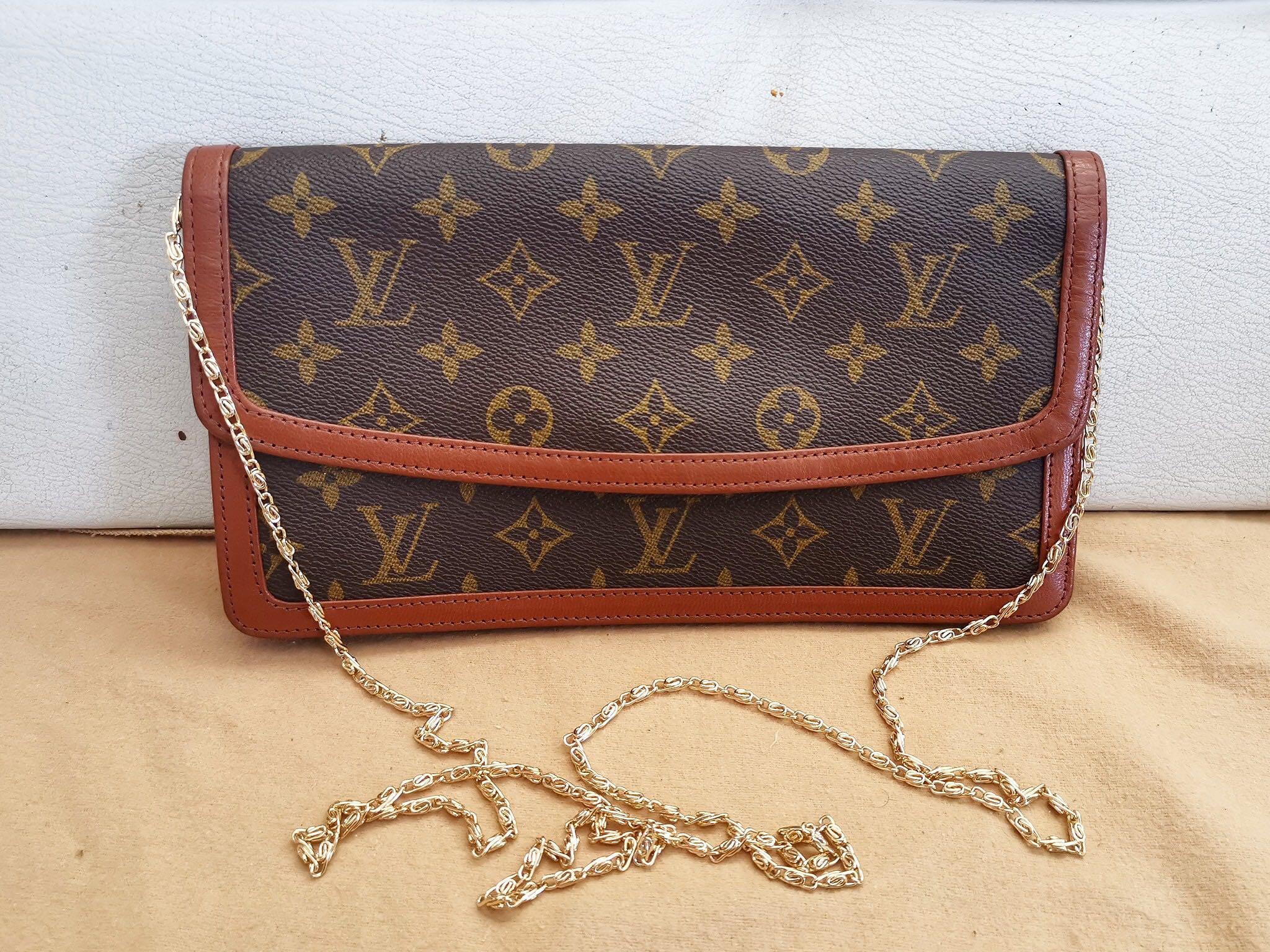 💯Authentic Louis Vuitton Monogram Pochette Dame Clutch Bag
