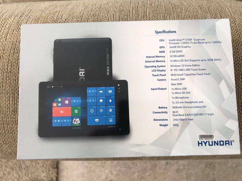 Brand new Hyundai Protocol X8 Intel Atom 8" 2-in-1 PC With 2GB Memory