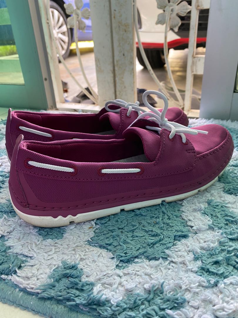 Arco iris Sabor Prestador Clarks Step Maro Sand Womens Boat Shoe purple, Women's Fashion, Footwear,  Sneakers on Carousell