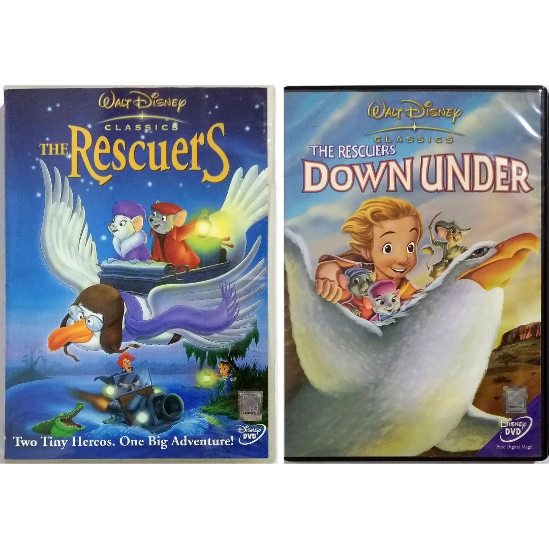 DVD: The Rescuers / The Rescuers Down Under (100 ea.), Hobbies & Toys ...