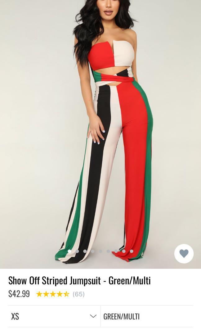 Green and 2024 red jumpsuit