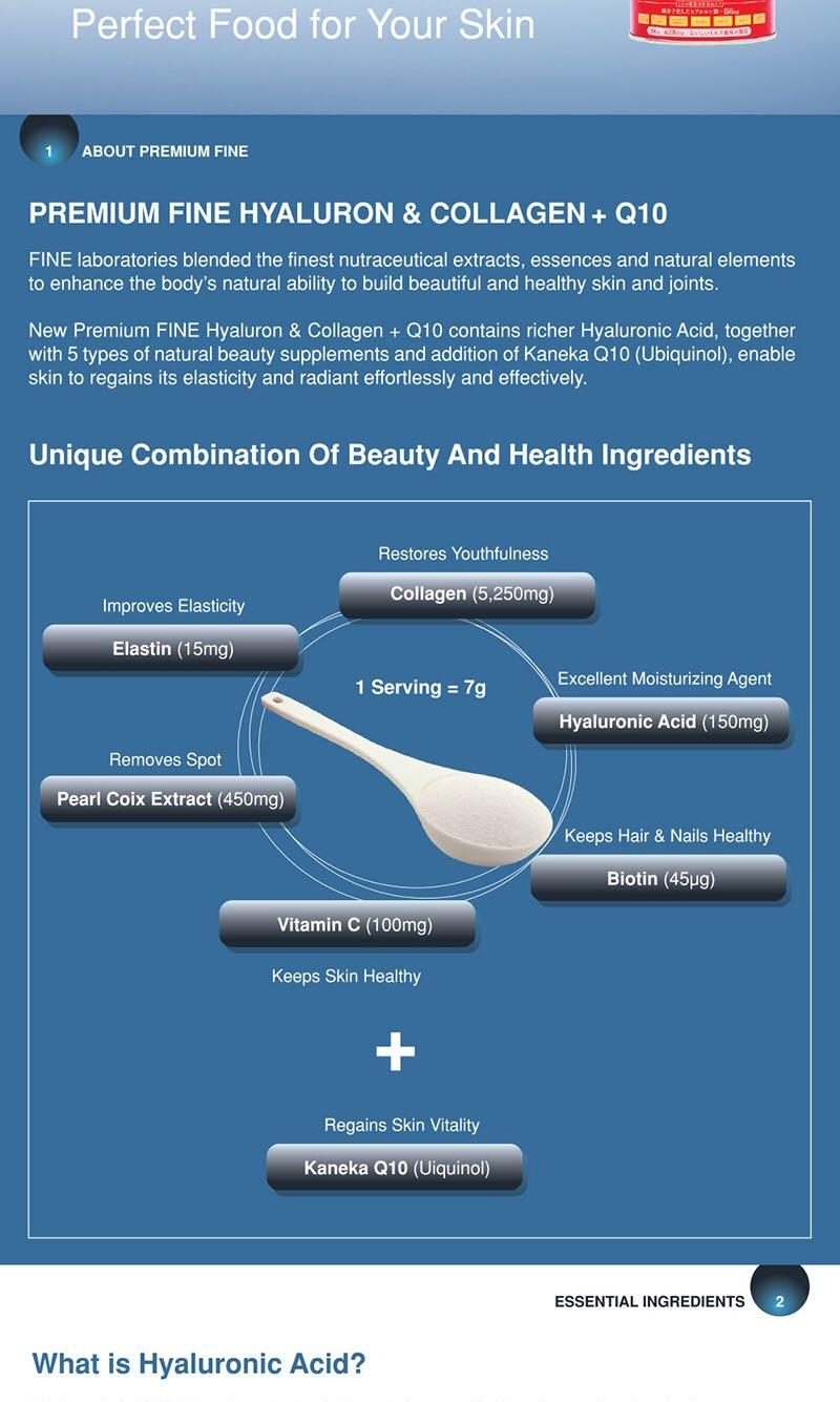 FINE JAPAN • HYALURON & COLLAGEN, Health & Nutrition, Health