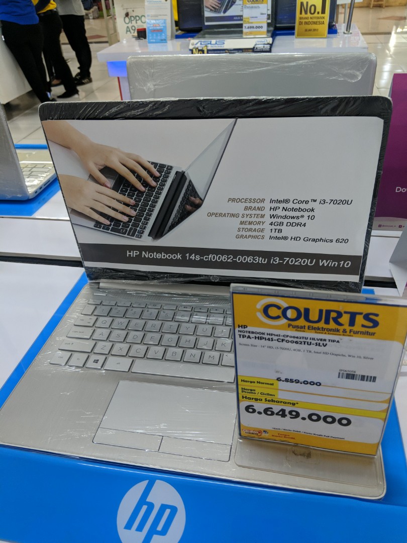HP notebook 14s-Cf0062 i3(7020u) bisa di cicil tanpa kartu kredit