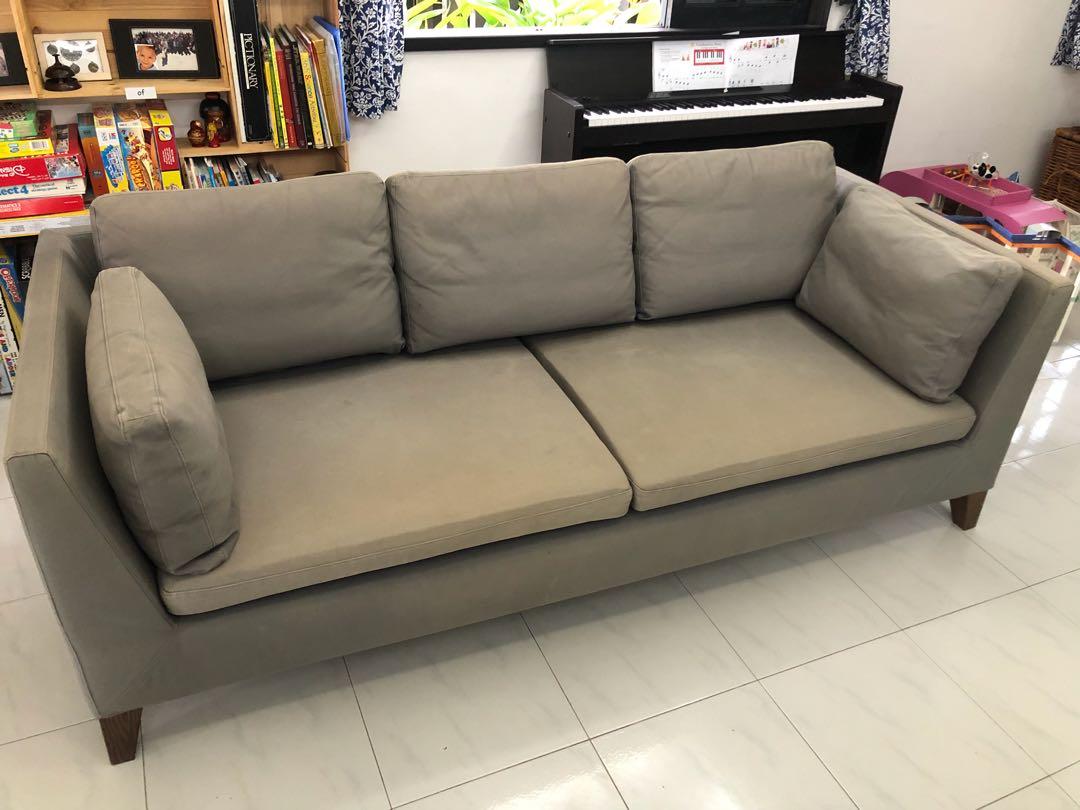 FREE Ikea 3 seater sofa with removable covers, Furniture & Home Living
