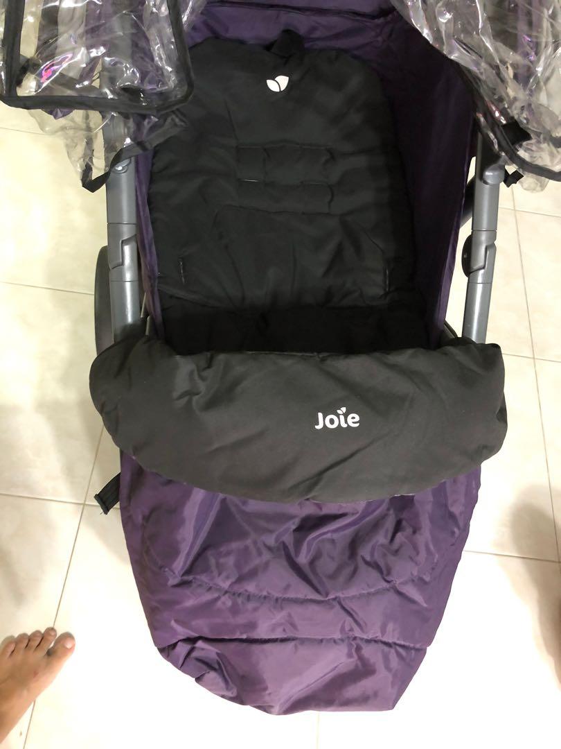 Joie litetrax 3 with free rain cover and foot muff, Babies & Kids