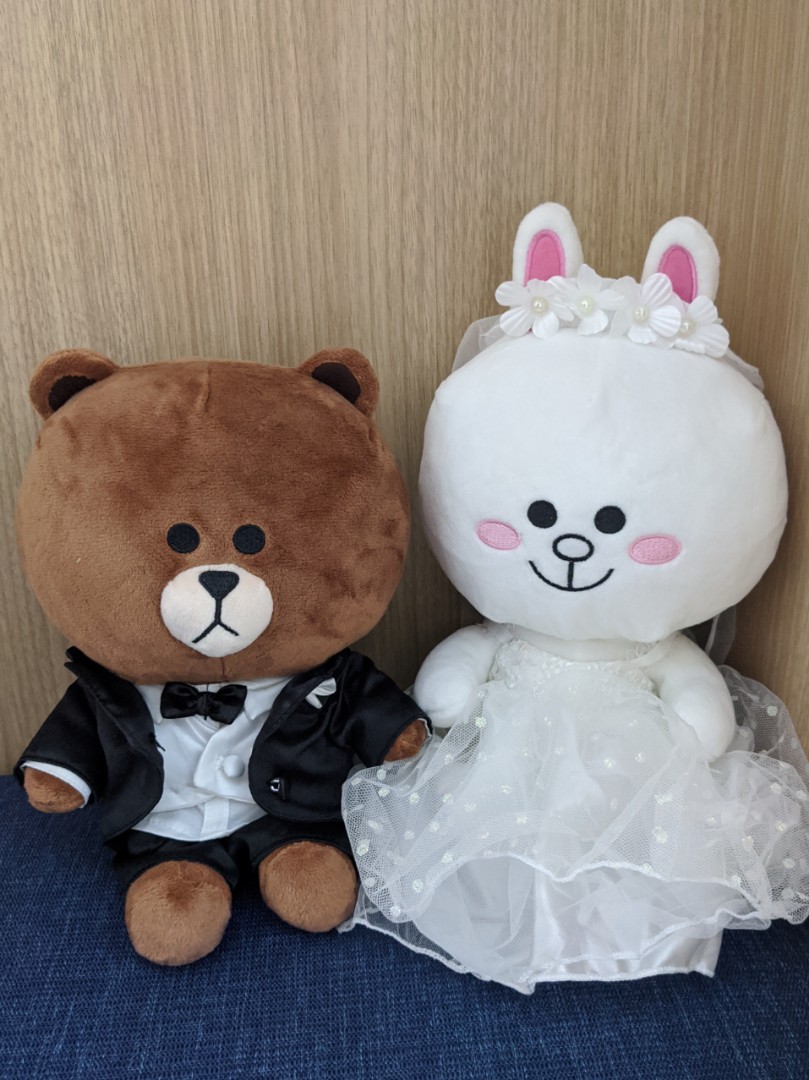 Line Friends. Brown and Cony Wedding Theme, Hobbies & Toys, Toys