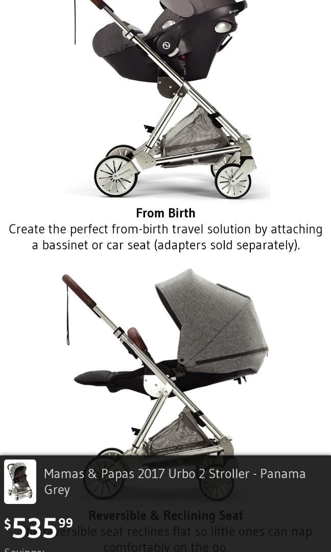 Mamas Papas Urbo Stroller Urban Grey Babies Kids Going Out
