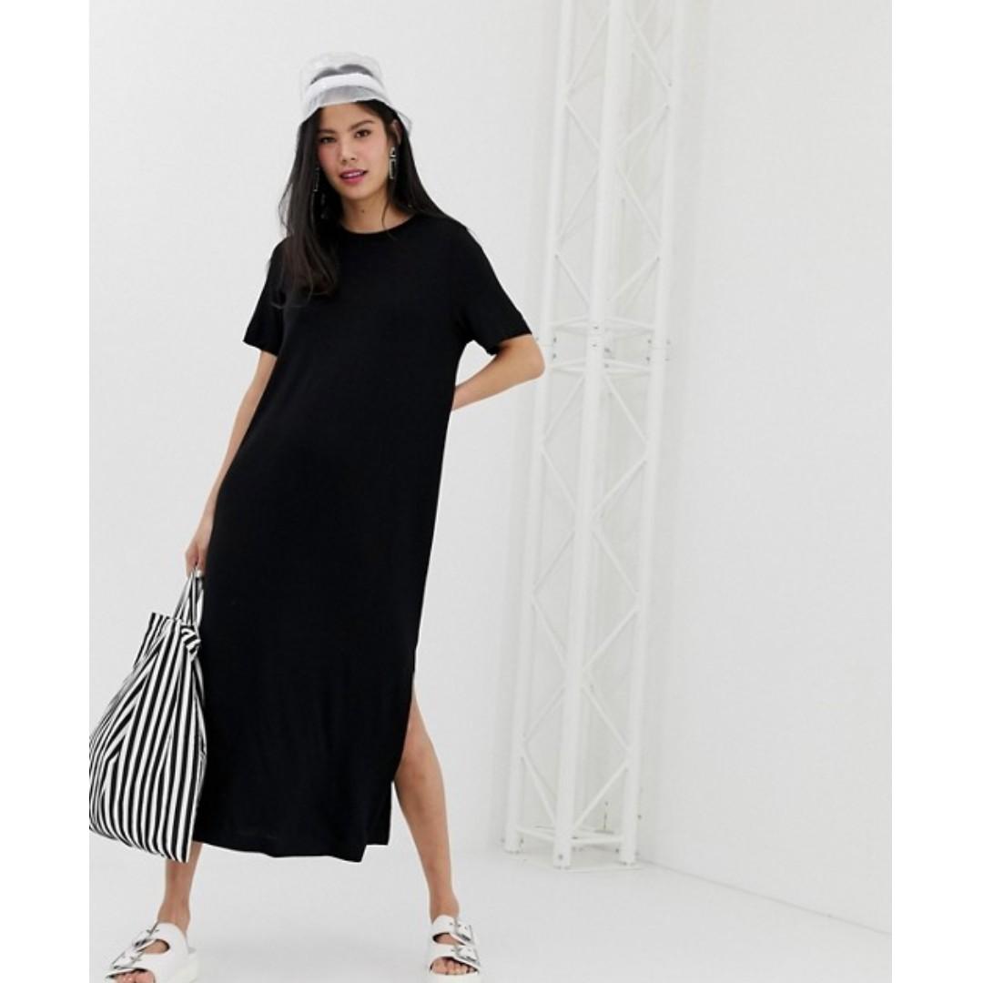 Monki Split Side Midi T Shirt Dress Worn One Women S Fashion