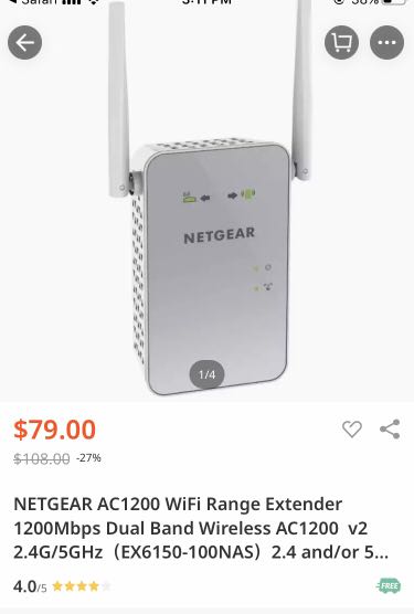 Netgear Ac1200 Wireless Range Extender Ex6150 Electronics Computer Parts Accessories On Carousell