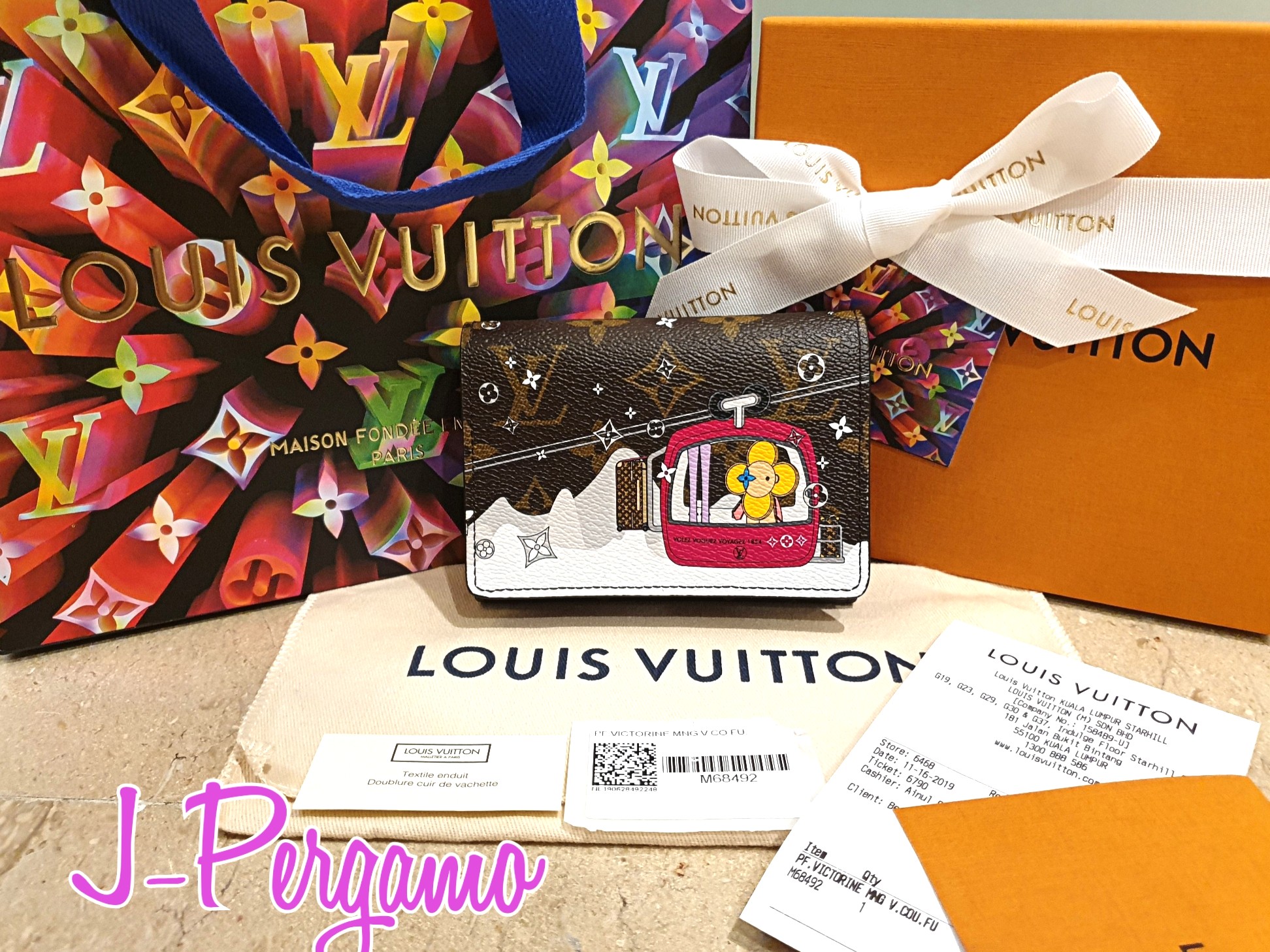Louis Vuitton Victorine Wallet Monogram Vivienne Courchevel