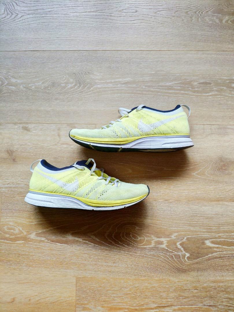nike flyknit trainer mens yellow