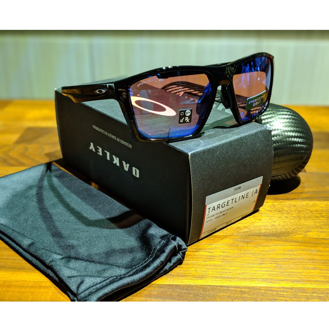 Oakley Targetline Asian Fit Sunglasses Polished Black Frame PRIZM Golf Lens OO9398 0458