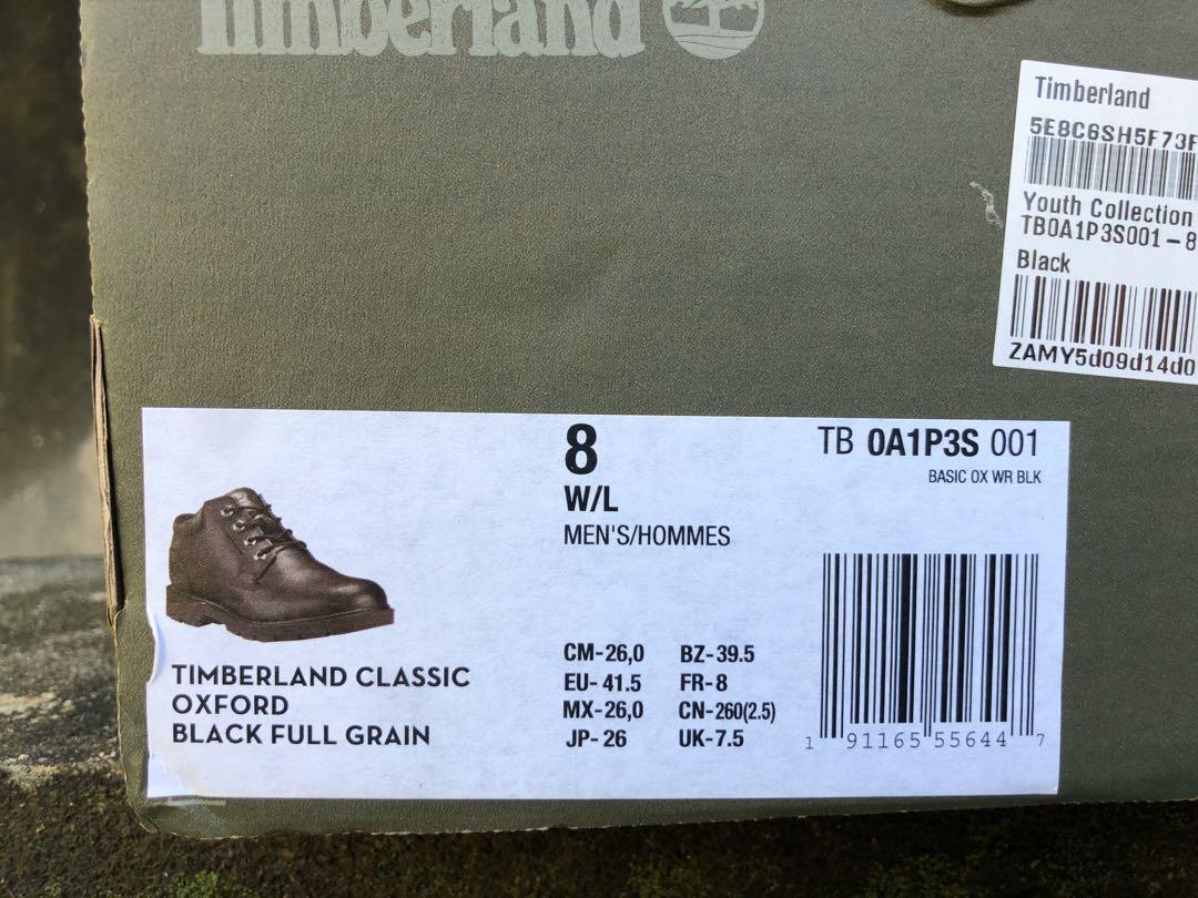 Timberland classic oxford black on sale